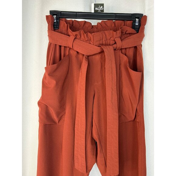 Paperbag Athleta Womens Size 4 Waist Trousers Red - Picture 5 of 13